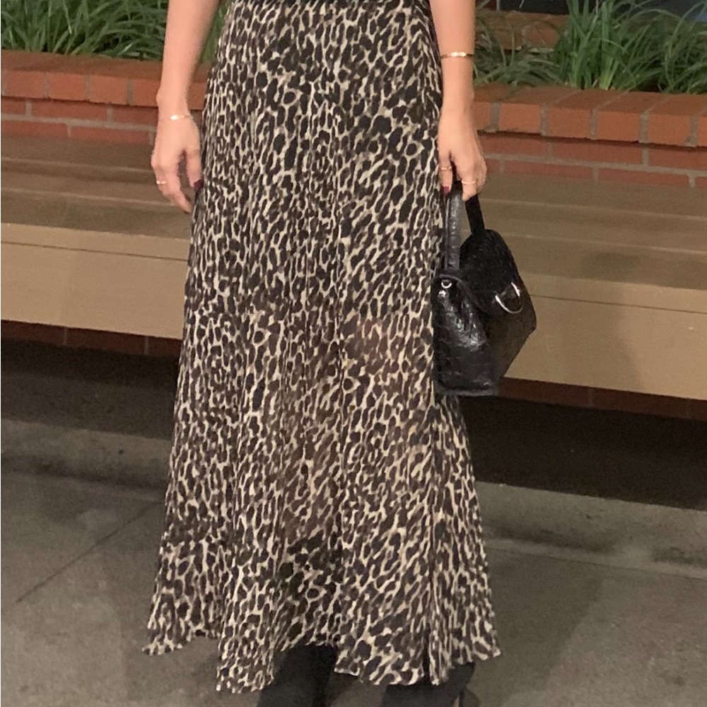Banana Republic Animal Print A-Line Skirt